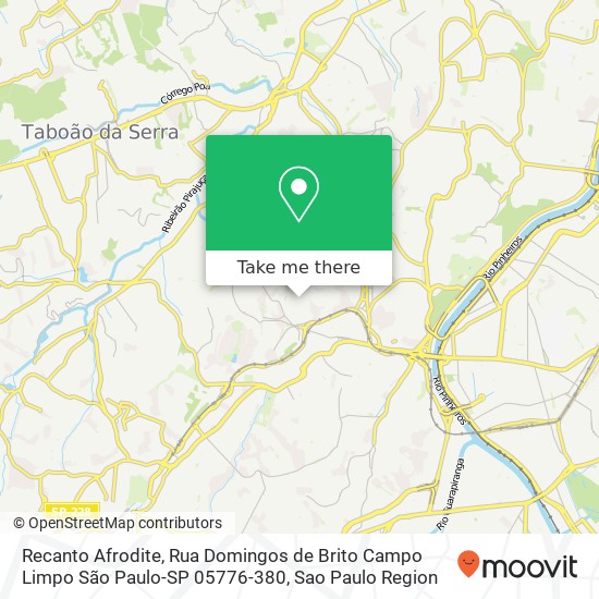 Recanto Afrodite, Rua Domingos de Brito Campo Limpo São Paulo-SP 05776-380 map