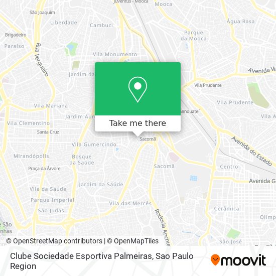 Clube Sociedade Esportiva Palmeiras map