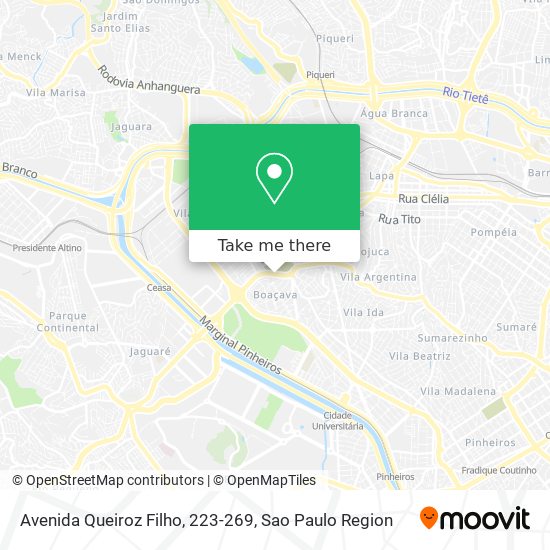 Mapa Avenida Queiroz Filho, 223-269
