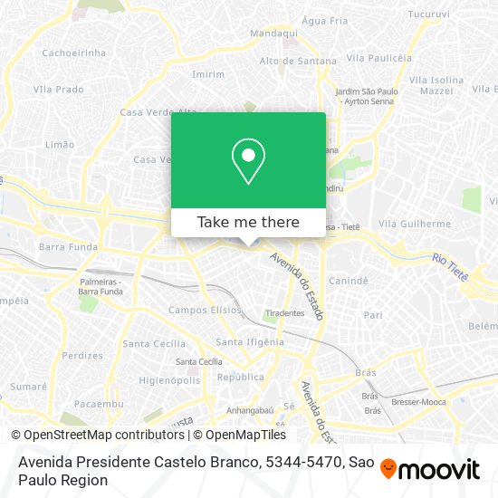 Avenida Presidente Castelo Branco, 5344-5470 map