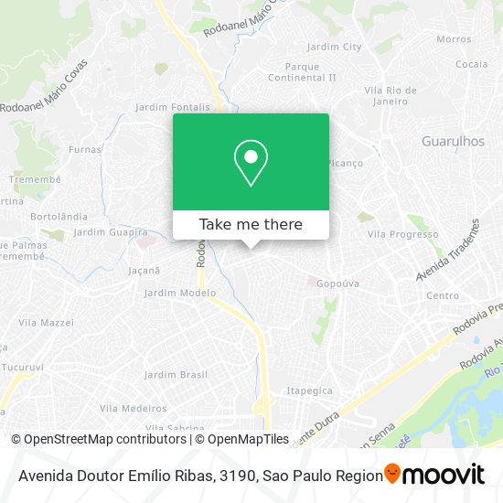 Mapa Avenida Doutor Emílio Ribas, 3190