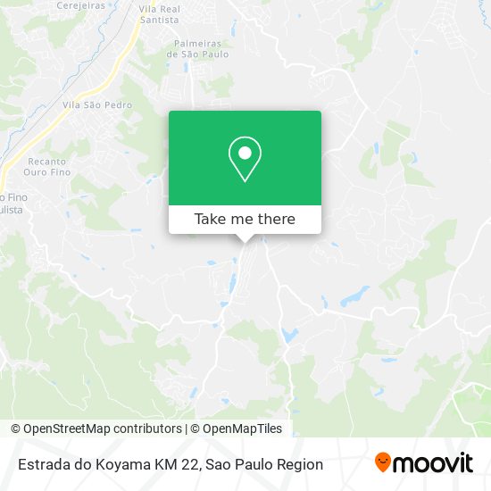 Mapa Estrada do Koyama KM 22