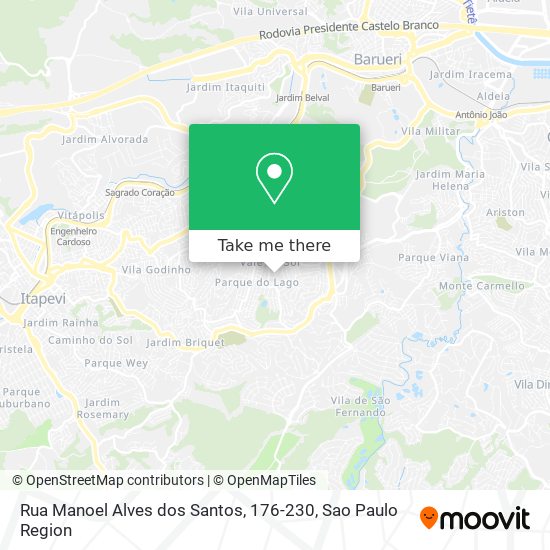 Mapa Rua Manoel Alves dos Santos, 176-230
