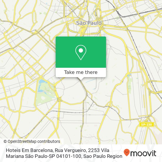 Hoteis Em Barcelona, Rua Vergueiro, 2253 Vila Mariana São Paulo-SP 04101-100 map