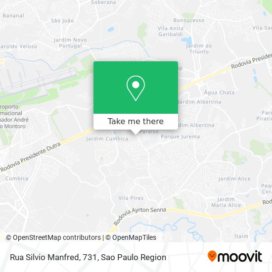 Rua Silvio Manfred, 731 map