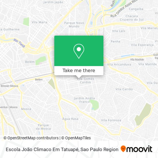 Escola João Climaco Em Tatuapé map