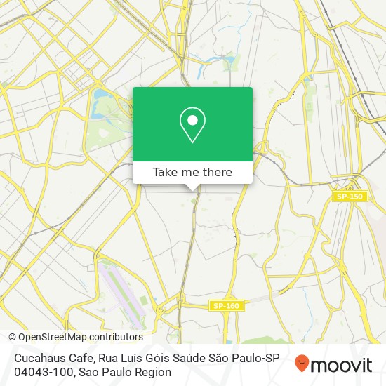 Mapa Cucahaus Cafe, Rua Luís Góis Saúde São Paulo-SP 04043-100