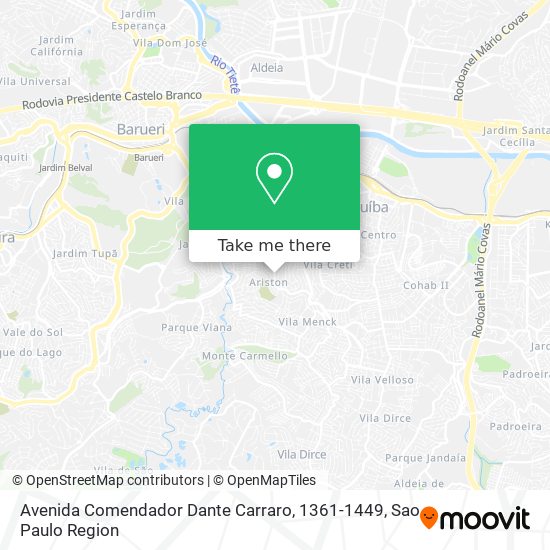 Avenida Comendador Dante Carraro, 1361-1449 map