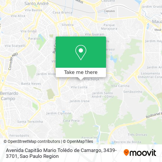 Mapa Avenida Capitão Mario Tolêdo de Camargo, 3439-3701