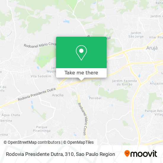 Rodovia Presidente Dutra, 310 map