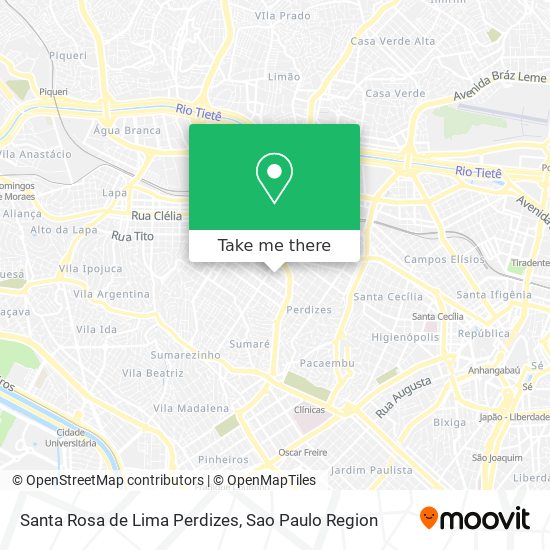 Santa Rosa de Lima Perdizes map