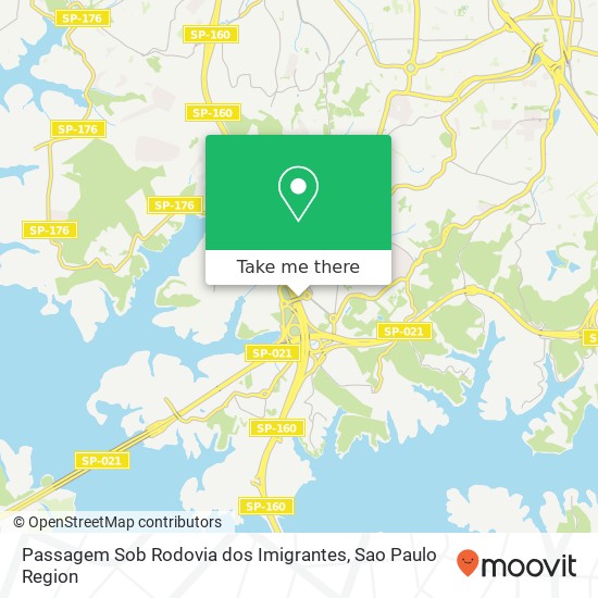 Passagem Sob Rodovia dos Imigrantes map