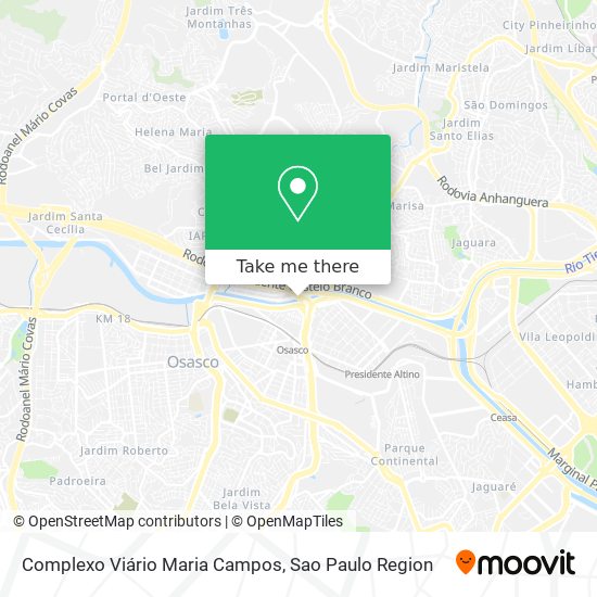 Mapa Complexo Viário Maria Campos
