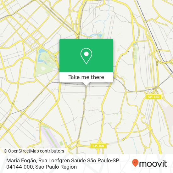 Mapa Maria Fogão, Rua Loefgren Saúde São Paulo-SP 04144-000