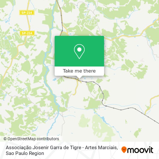 Mapa Associação Josenir Garra de Tigre - Artes Marciais