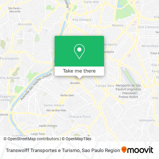 Mapa Transwolff Transportes e Turismo