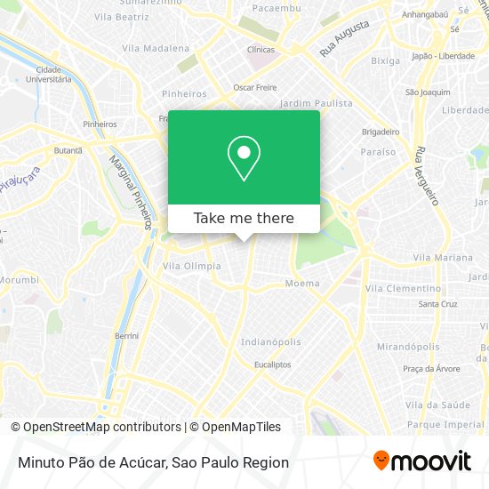 Minuto Pão de Acúcar map