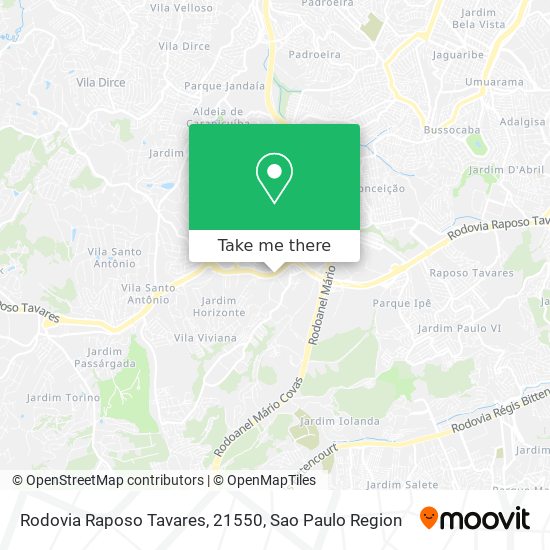 Mapa Rodovia Raposo Tavares, 21550