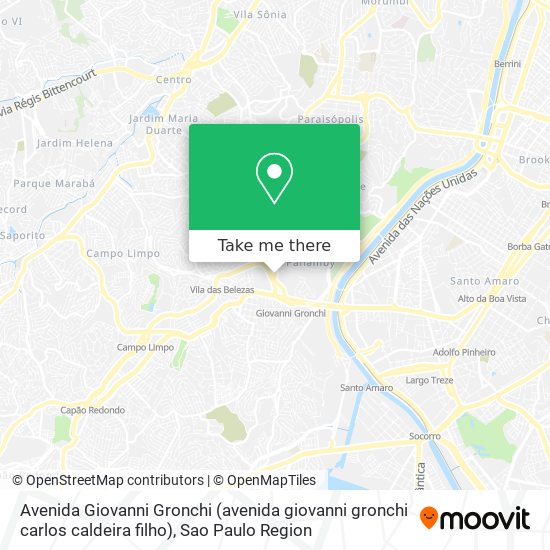 Avenida Giovanni Gronchi (avenida giovanni gronchi carlos caldeira filho) map