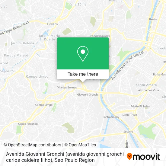 Avenida Giovanni Gronchi (avenida giovanni gronchi carlos caldeira filho) map
