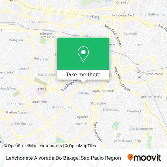 Lanchonete Alvorada Do Bexiga map