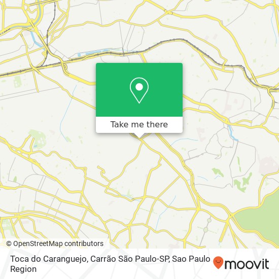 Mapa Toca do Caranguejo, Carrão São Paulo-SP
