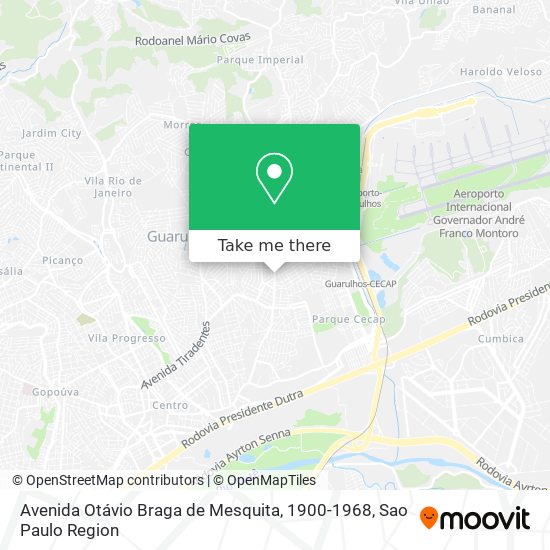 Avenida Otávio Braga de Mesquita, 1900-1968 map