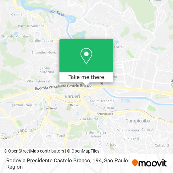 Rodovia Presidente Castelo Branco, 194 map