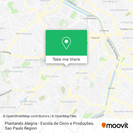 Mapa Plantando Alegria - Escola de Circo e Produções