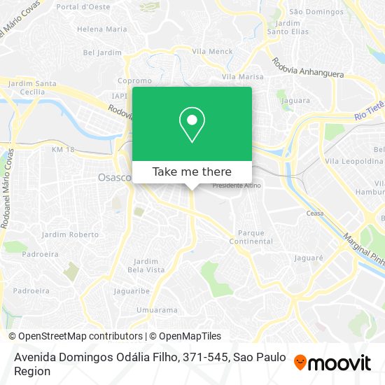 Mapa Avenida Domingos Odália Filho, 371-545