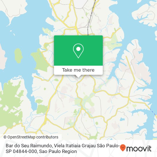 Mapa Bar do Seu Raimundo, Viela Itatiaia Grajau São Paulo-SP 04844-000