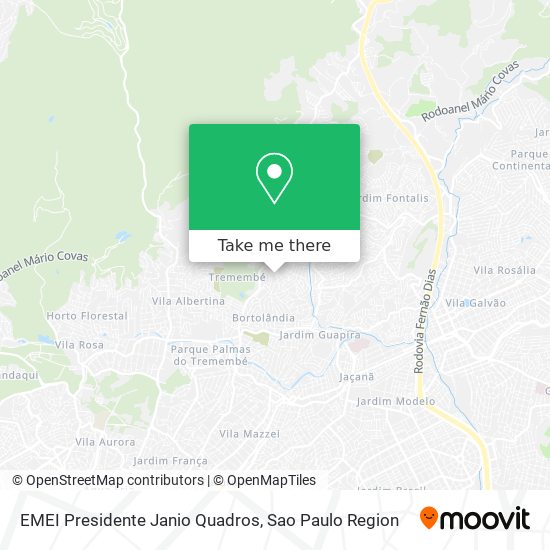 Mapa EMEI Presidente Janio Quadros