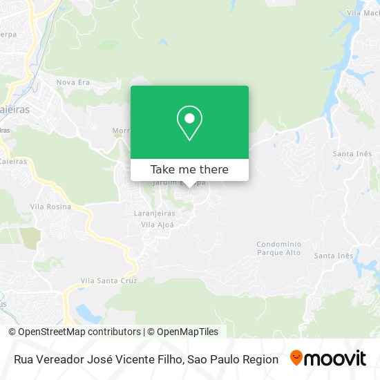 Mapa Rua Vereador José Vicente Filho