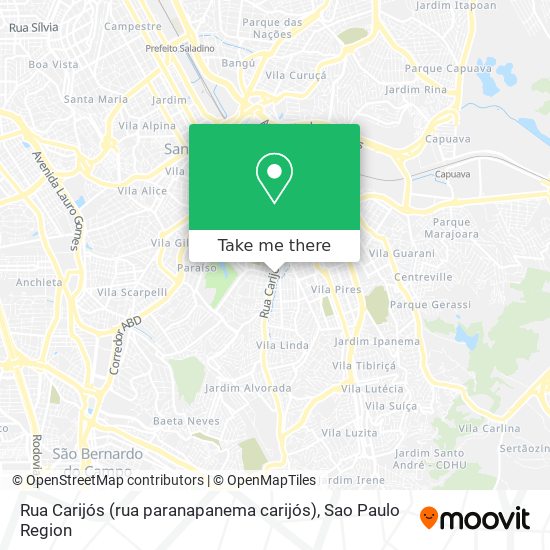 Rua Carijós (rua paranapanema carijós) map
