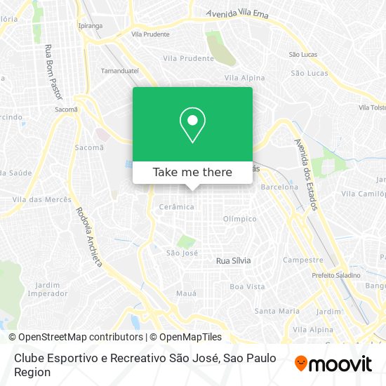 Mapa Clube Esportivo e Recreativo São José