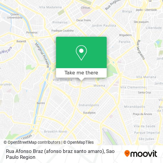 Rua Afonso Braz (afonso braz santo amaro) map