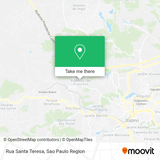 Rua Santa Teresa map