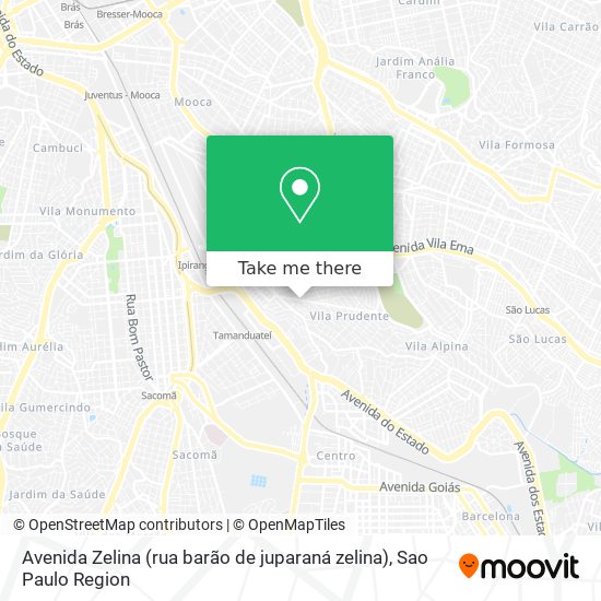 Mapa Avenida Zelina (rua barão de juparaná zelina)