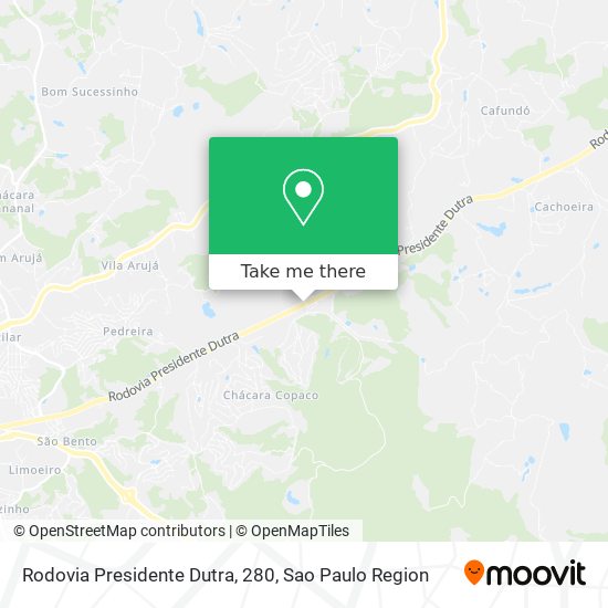 Rodovia Presidente Dutra, 280 map