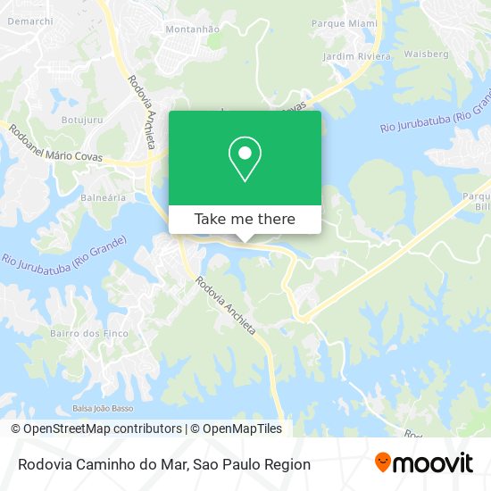 Rodovia Caminho do Mar map