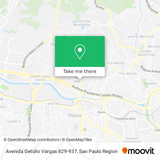 Mapa Avenida Getúlio Vargas 829-937