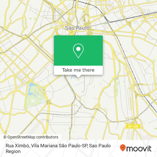 Mapa Rua Ximbó, Vila Mariana São Paulo-SP