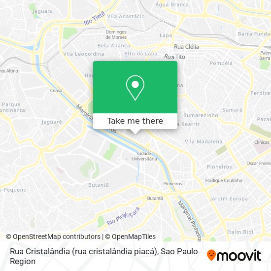 Rua Cristalândia (rua cristalândia piacá) map