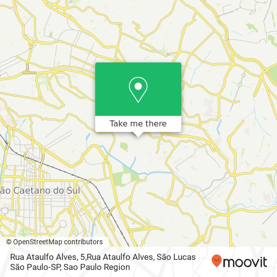 Mapa Rua Ataulfo Alves, 5,Rua Ataulfo Alves, São Lucas São Paulo-SP