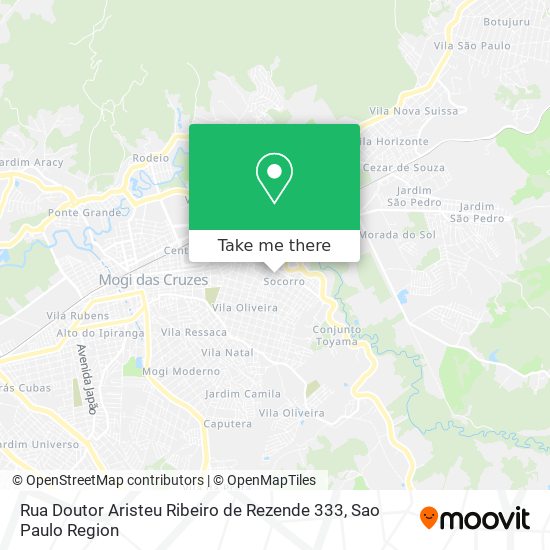 Mapa Rua Doutor Aristeu Ribeiro de Rezende 333