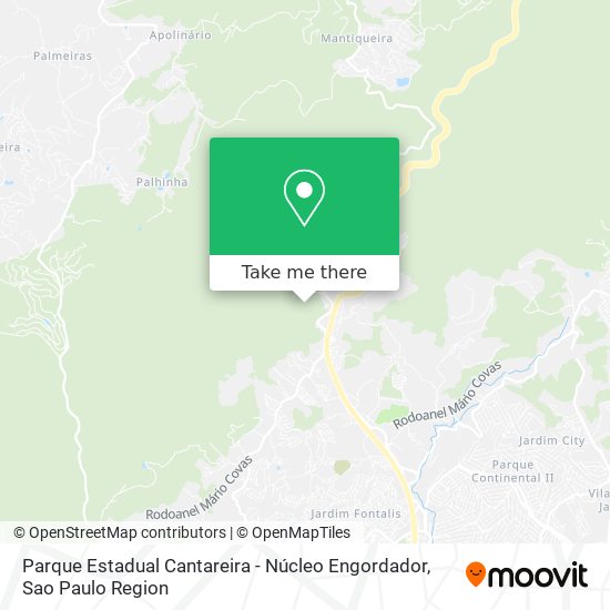 Parque Estadual Cantareira - Núcleo Engordador map