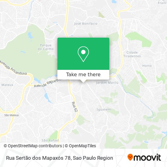 Rua Sertão dos Mapaxós 78 map
