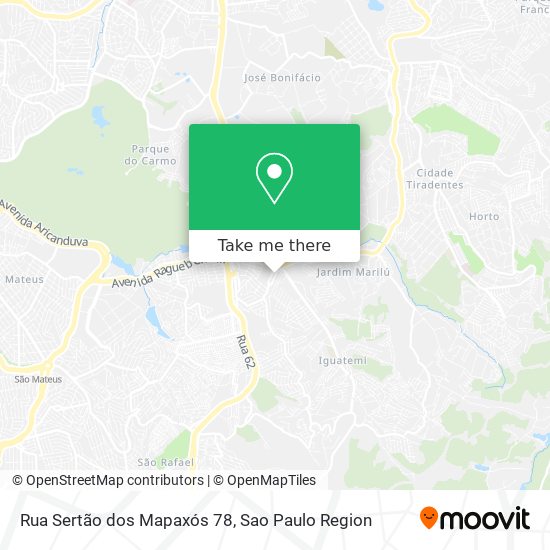 Mapa Rua Sertão dos Mapaxós 78