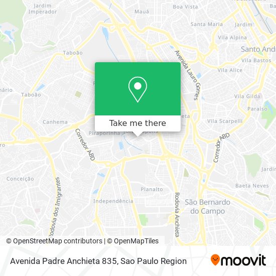 Avenida Padre Anchieta 835 map