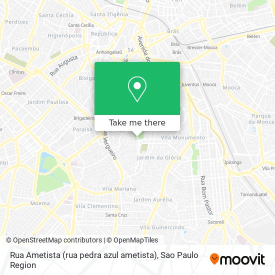 Mapa Rua Ametista (rua pedra azul ametista)